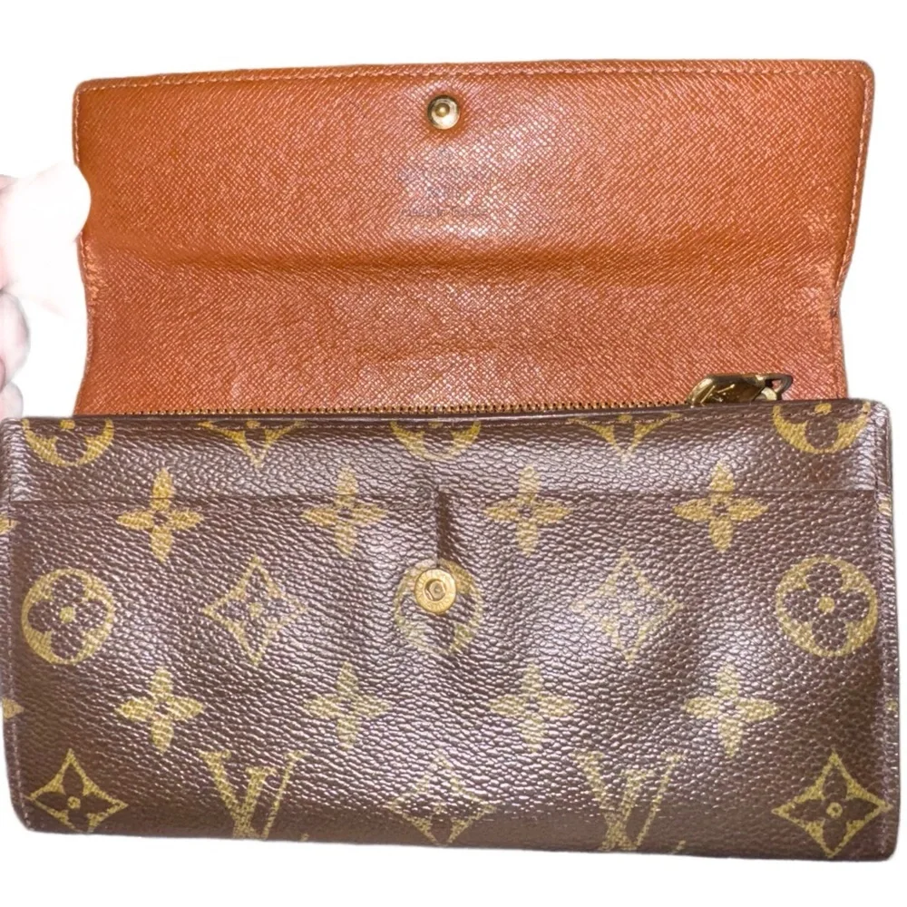 Louis Vuitton Brown Monogram Wallet Duo- Zippy & Sarah